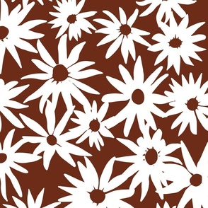 Dakota Daisy Maxi Jumbo - Chocolate Brown & White