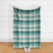 Timberland Plaid Woodland Ivory Teal Large