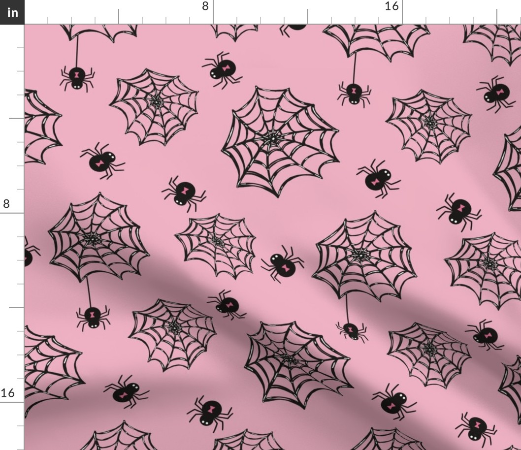 Pink Black Widow Spiders and Creepy Spider Webs 