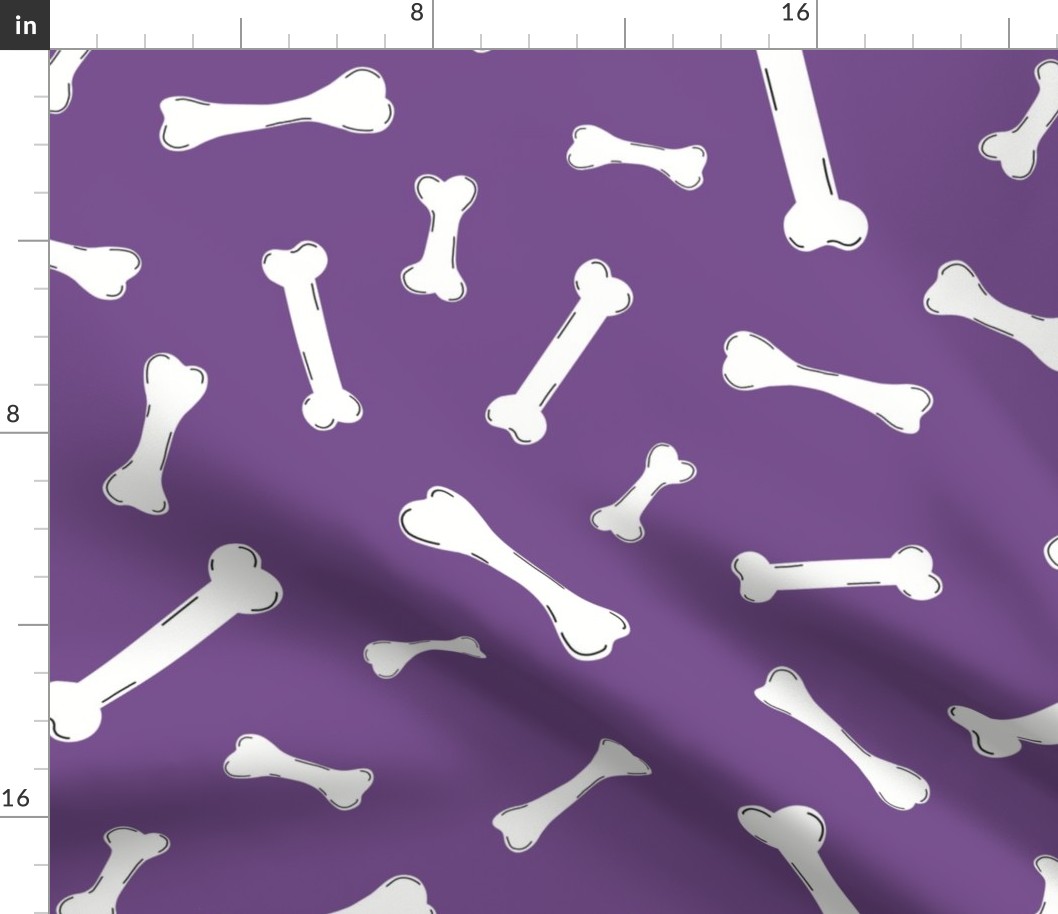 Spooky Dog Bone Halloween Skeleton Pattern 