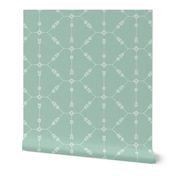 Hexagons and Arrows Sage Green (Large Scale)