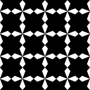 Art Deco Bold Geometric Black Triangle Star on White
