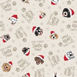 Santa Paws - Beige, Small Scale