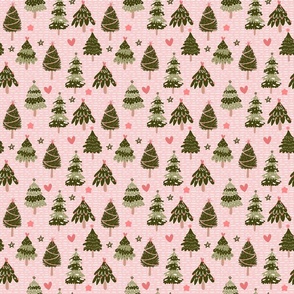 Pink Christmas Trees Small Scale