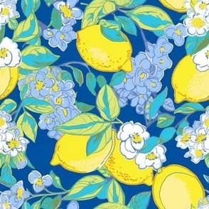 Preppy italian pattern with lemons