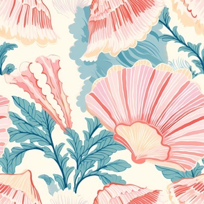 Preppy coral sea shells 