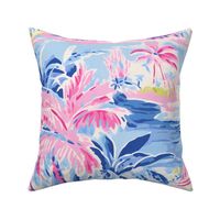 Preppy tropical with palms pattern 