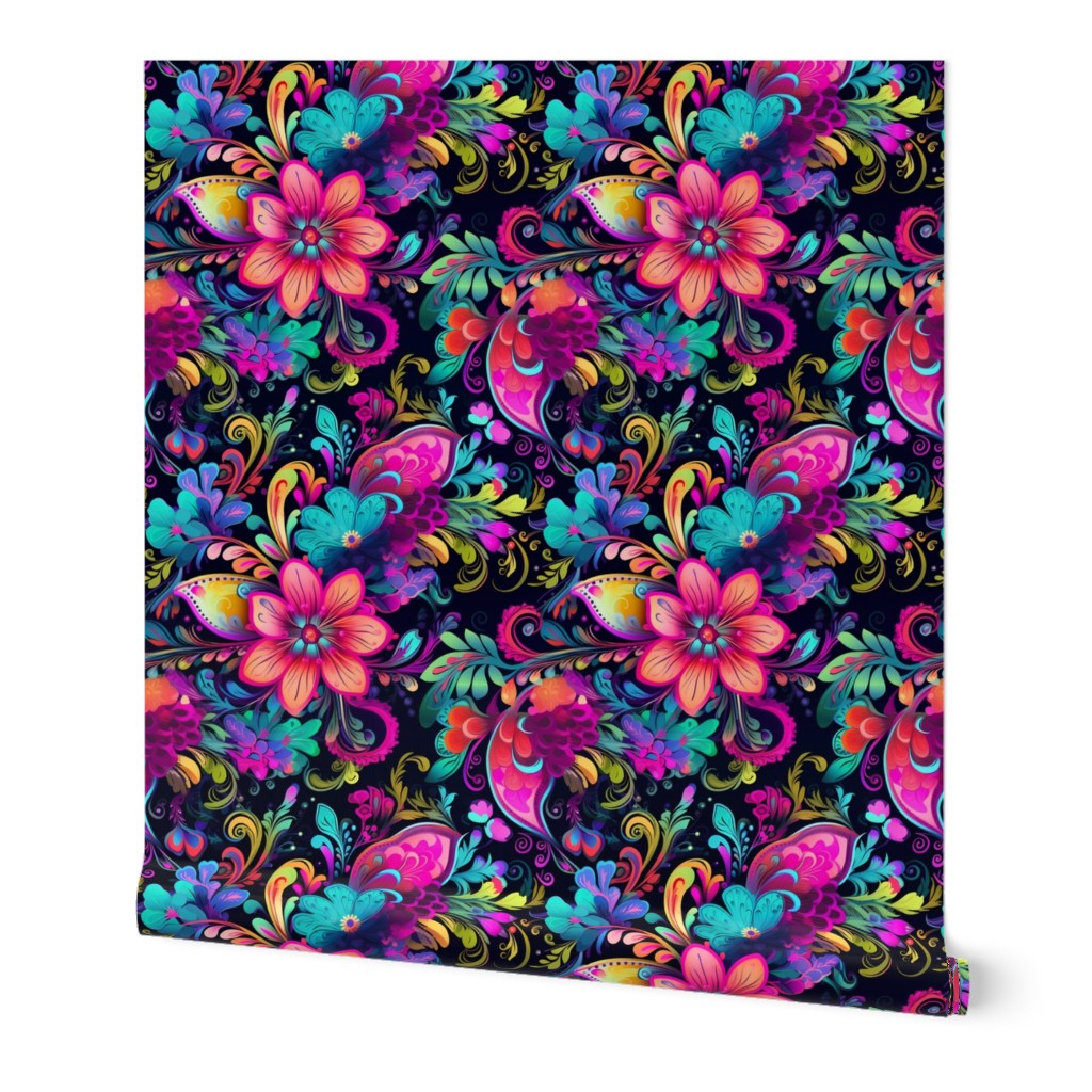 Vibrant pattern with flowers 