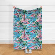 Preppy tropical with palms pattern 