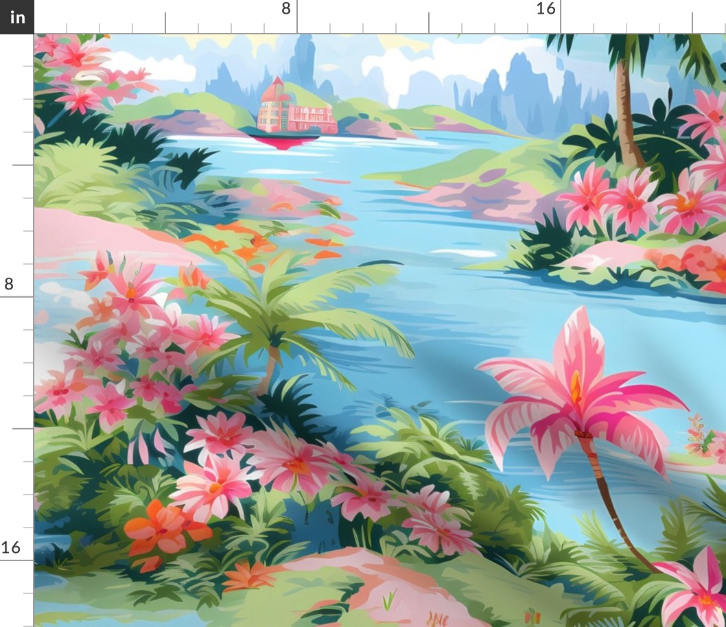 Tropical with palms pattern 