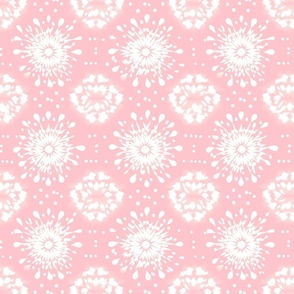 Pink Snow Flower Batik style