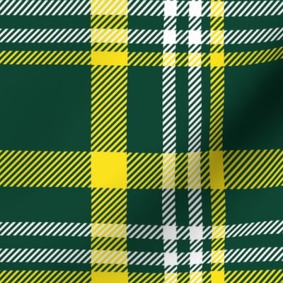 (L) Green and Yellow Plaid Tartan - Traditional College Dorm Room