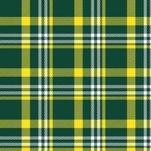L ✹ Green and Yellow Plaid Tartan - Traditional 