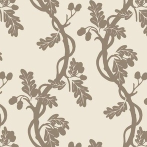 Trailling acorns neutral taupe brown and beige 