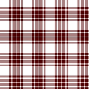 FS Maroon and White Plaid Check Team Colors