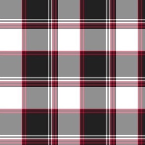 FS Black and Red Plaid with White Background Team Colors