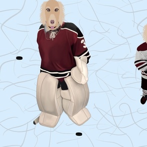 Doggy Hockey Surreal Wallpaper