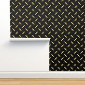Small-Abstract Noir Cubes in gold - BLACK SERIES