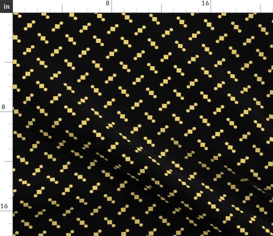 Small-Abstract Noir Cubes in gold - BLACK SERIES