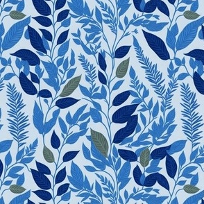 Modern Botanical Blue 