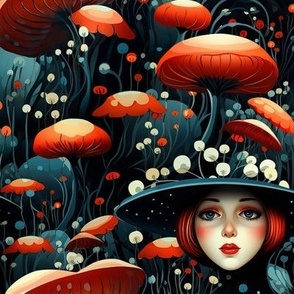 Enchanted Mushroom Field Fantasy  Pattern 2
