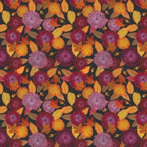 harvest floral and fall leaves 8in