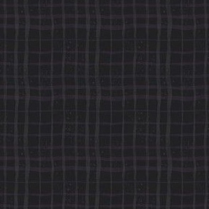 loosely painted dark plaid charcoal 4in