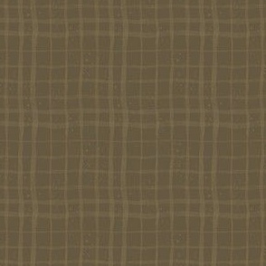 loosely painted dark plaid olive 4in