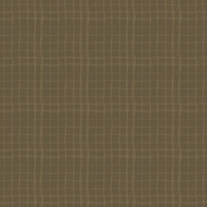 loosely painted dark plaid olive 8in