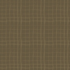 loosely painted dark plaid olive 12in