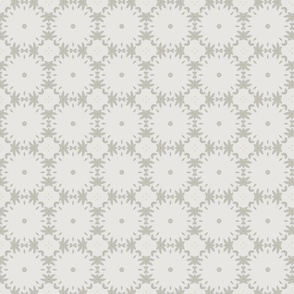 geometric grey green and white flowers winter vibes