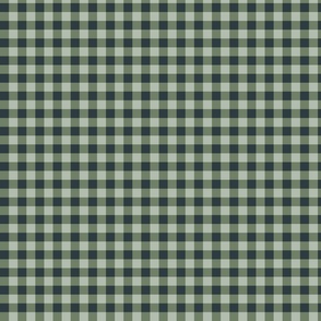 Organic Gingham - Camouflage Green (SMALL)