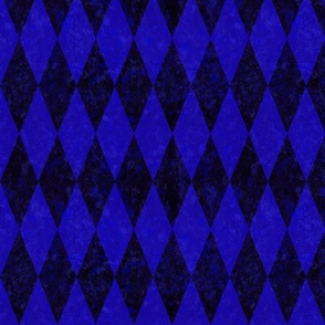 Simple Textured Royal Blue, Black Harlequin -- Black and Blue Diamonds -- Black White Blue Christmas Coordinate -- 12.74 x 10.6 in repeat -- 400dpi (37% of full scale)
