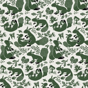 Green squirrels - medium size 