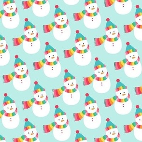 snowmen 2in colorful christmas