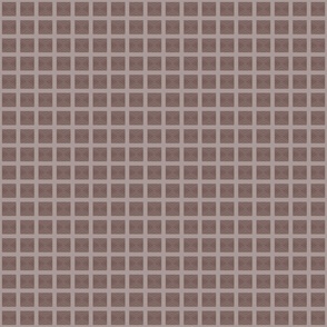 Modern Brown Squares  in  Grid Pattern with Diamond Overlay - smaller print