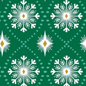 L - Snow Sparkle - green