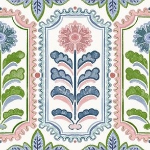 Johari Print Navy Pink Green