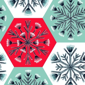 XL - Patchwork Snowflakes