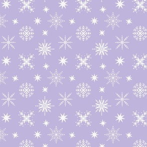 Holiday Winter Snowflakes multidirectional , lilac