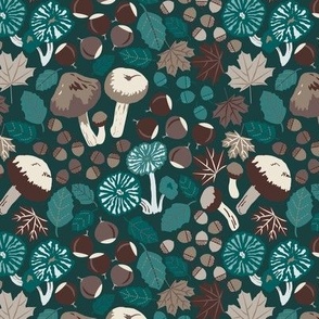 Forest harvest on dark teal - Small scale