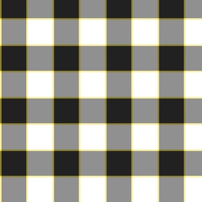 FS Bold Team Spirit: Black and Yellow Check Team Colors Design for Ultimate Fan Fashion  