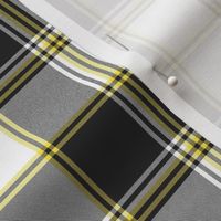 FS Black Yellow and White Team Colors Check Plaid Design