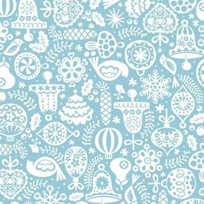 S - Vintage Ornaments Sky Blue