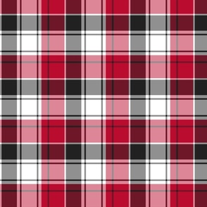 FS Boldly Represent: Black, Red, and White Plaid Check Design Team Colors Fashion 