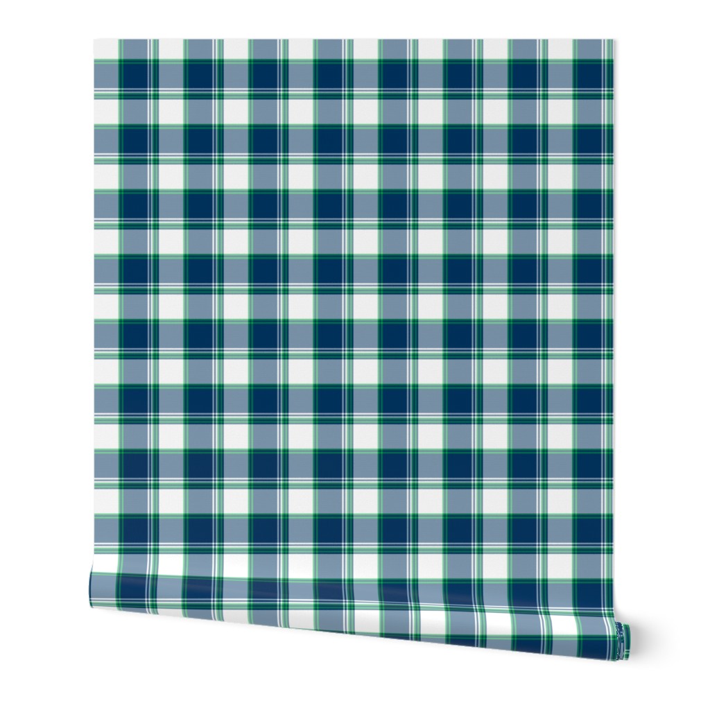 FS Classic Maritime Chic: Navy and White Plaid with a Touch of Green