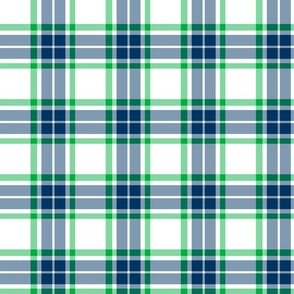 FS Nautical Allure: Admiral Navy, Green, and White Plaid – Your Style's Seaside Refresh 