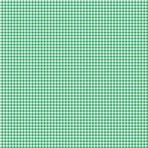 FS Fresh Elegance: Tiny Grass Green and White Gingham Check Design for Timeless Style