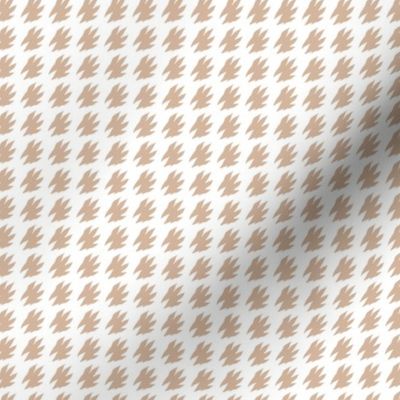 Large |  Squirrel Tracks in Tan and White Houndstooth