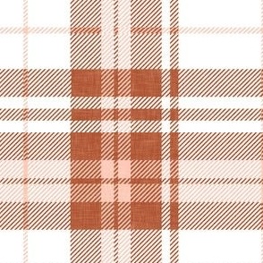 fall plaid - white/pink/brown - LAD23